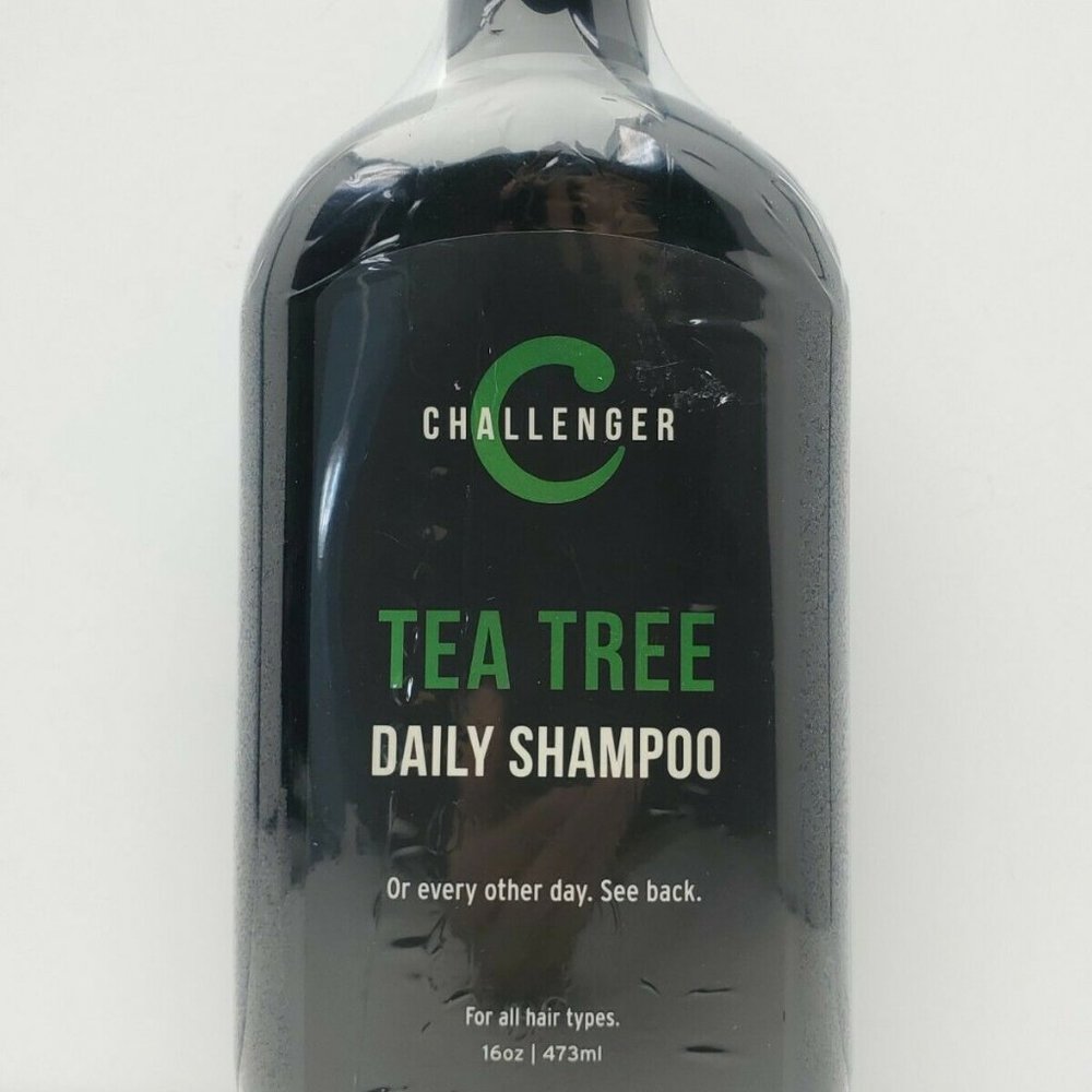 Hair Shampoo Tea Tree Men's Daily Sulfate-Free 'Challenger' 473mL / 16oz C36
